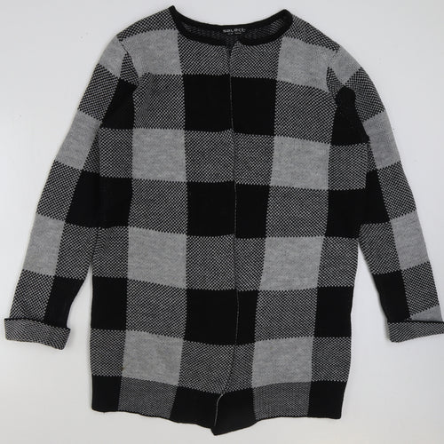 Select Womens Multicoloured V-Neck Check Acrylic Cardigan Jumper Size 16