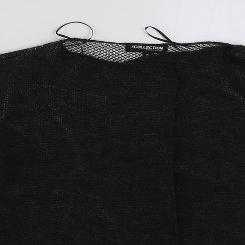 Debenhams Womens Grey Round Neck Acrylic Cardigan Jumper Size 14