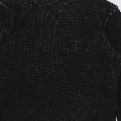 Debenhams Womens Grey Round Neck Acrylic Cardigan Jumper Size 14