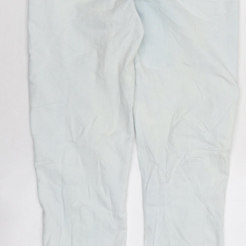 Topshop Womens Blue 100% Cotton Skinny Jeans Size 28 L30 in Regular Zip
