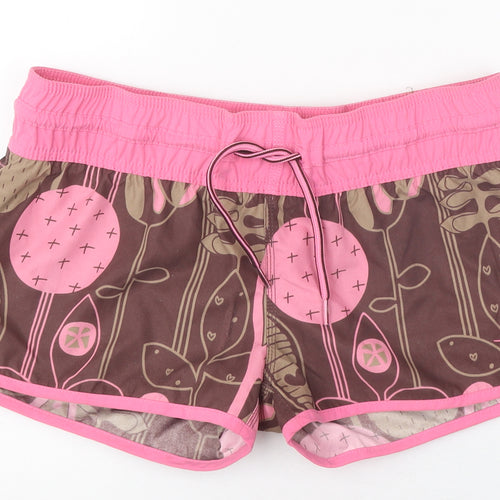 Animal Freeride Society Womens Multicoloured Polyester Hot Pants Shorts Size 12 L10 in Regular Drawstring