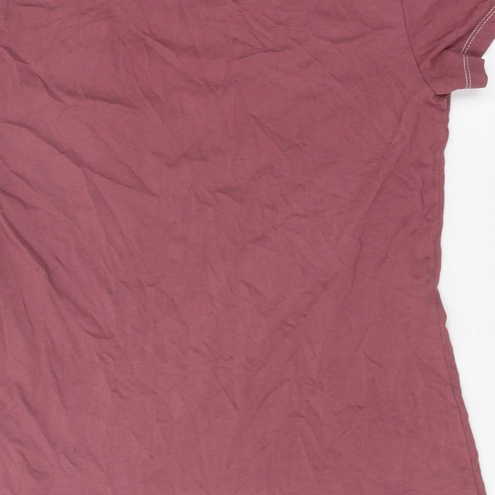 Howies Womens Purple Polyester Jersey T-Shirt Size S Round Neck