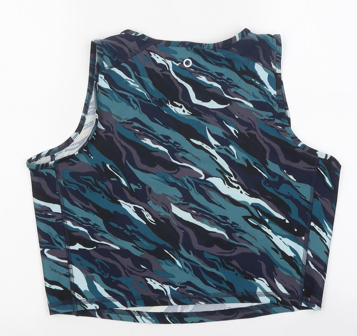 Good Move Womens Multicoloured Camouflage Polyester Camisole Tank Size 16 Round Neck Pullover