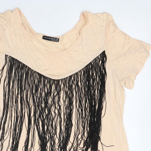 Atmosphere Womens Beige Polyester Basic T-Shirt Size 16 Round Neck