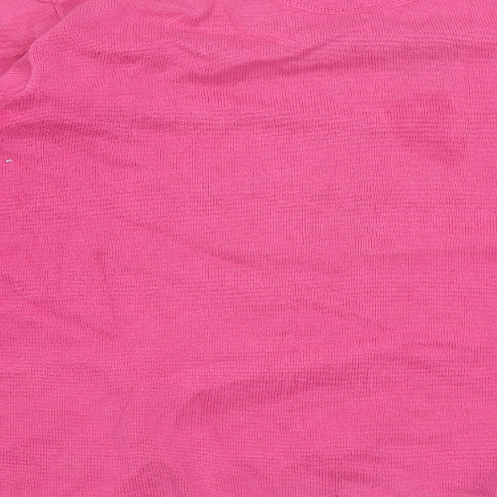 Wolsey Womens Pink Round Neck Wool Pullover Jumper Size L