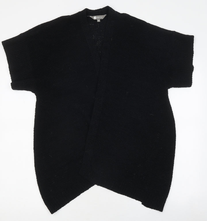 Moda Womens Black V-Neck Polyester Cardigan Jumper Size M