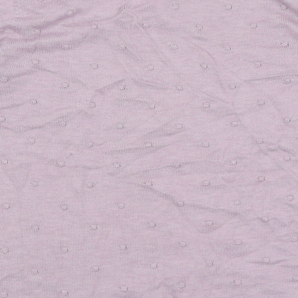 Fat Face Womens Purple Round Neck Polyester Pullover Jumper Size 8
