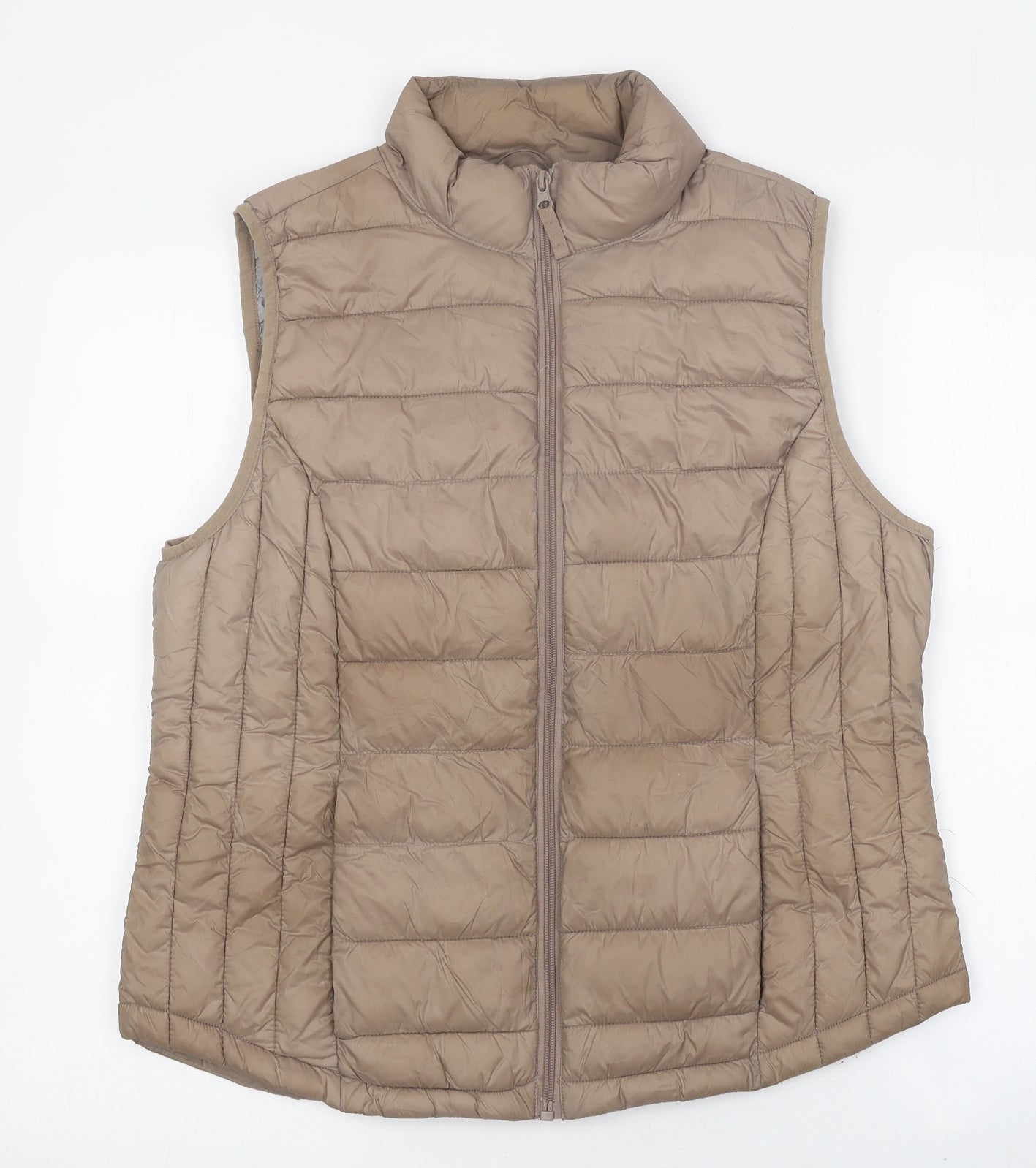 Preworn Womens Beige Gilet Jacket Size M Zip