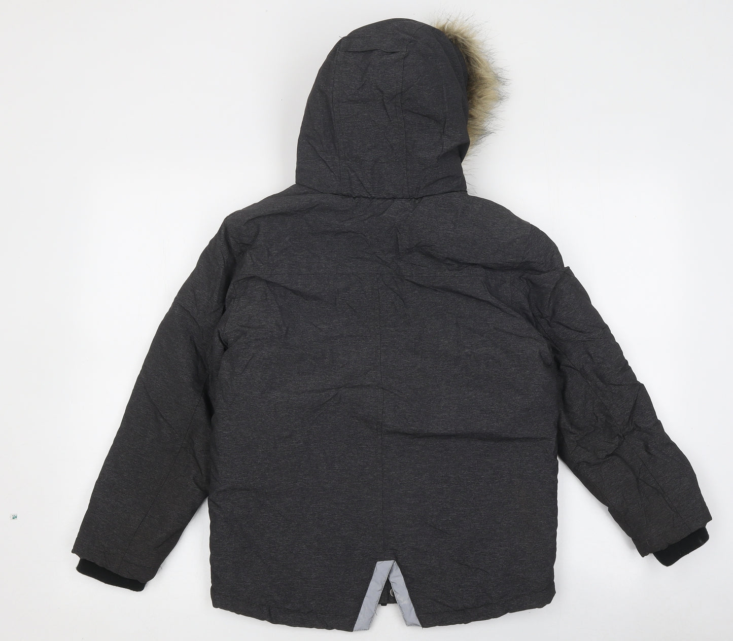 George Boys Grey Parka Coat Size 9-10 Years Zip