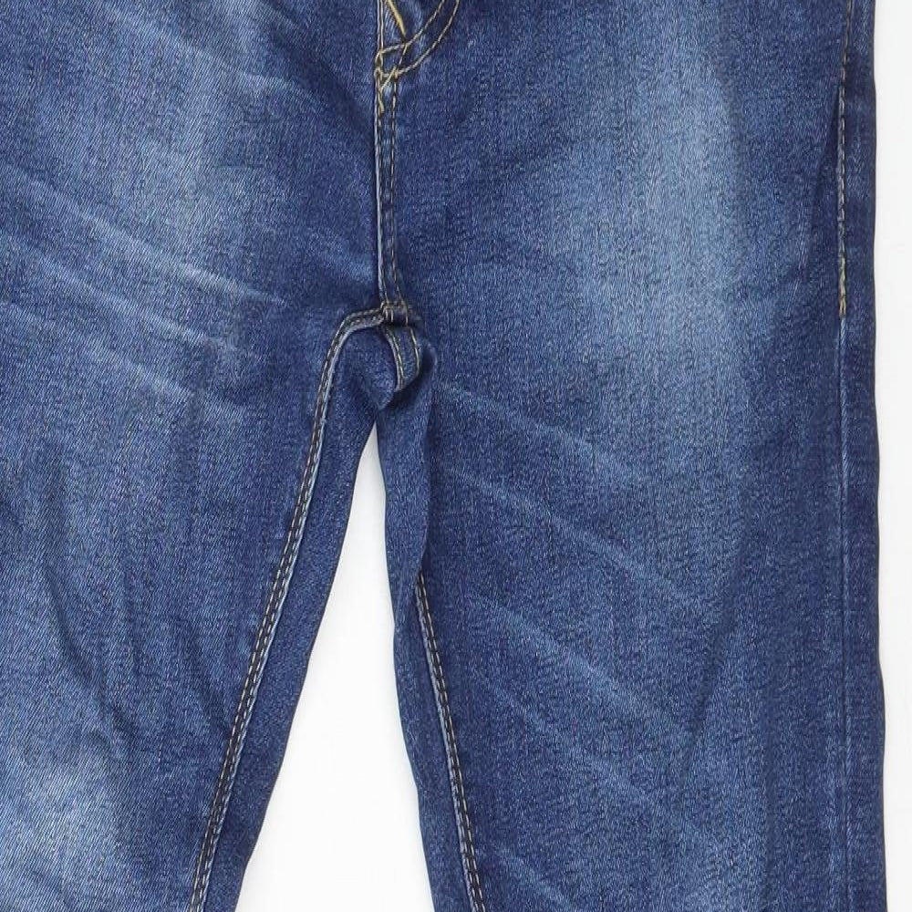 River Island Mens Blue Cotton Straight Jeans Size 30 in L28 in Regular Button
