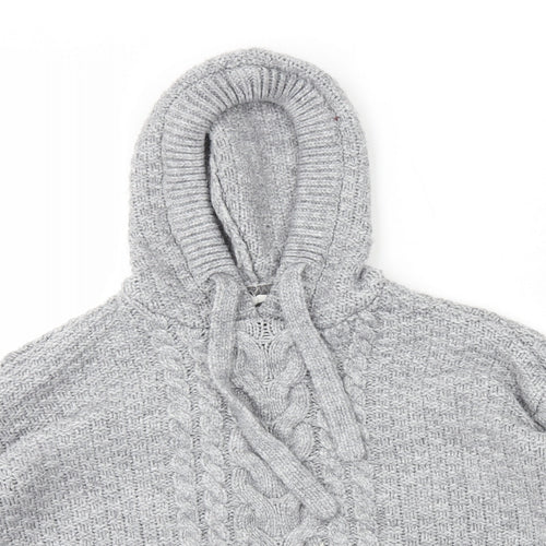 Falmer Mens Grey Round Neck Polyester Pullover Jumper Size M