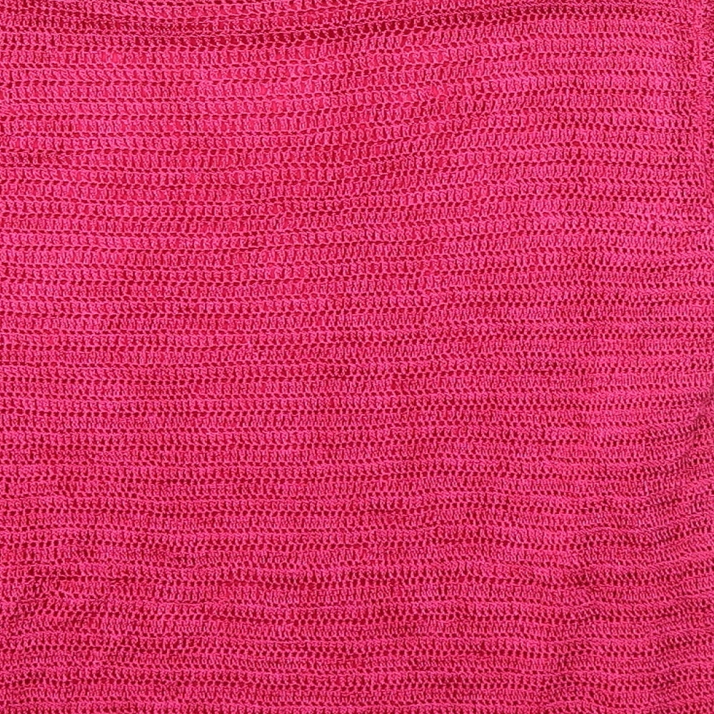 jaques vert Womens Pink Nylon Basic T-Shirt Size M Round Neck