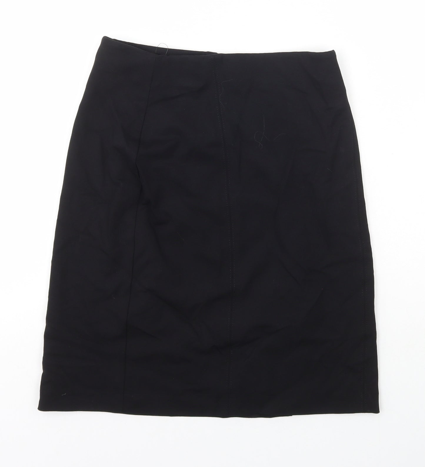 Marks and Spencer Womens Black Viscose A-Line Skirt Size 6
