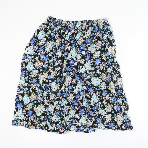 Autonomy Womens Multicoloured Floral Polyester A-Line Skirt Size L