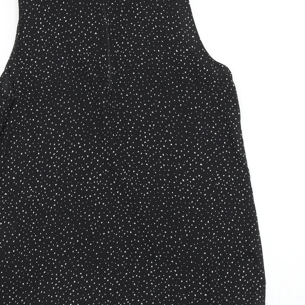 Warehouse Womens Black Geometric Polyester Basic Blouse Size 20 Round Neck