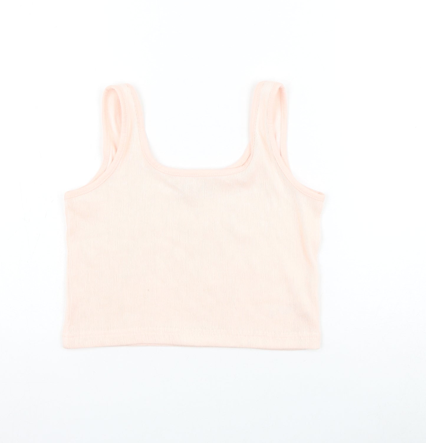 George Girls Pink Polyester Cropped Tank Size 12-13 Years Round Neck Pullover