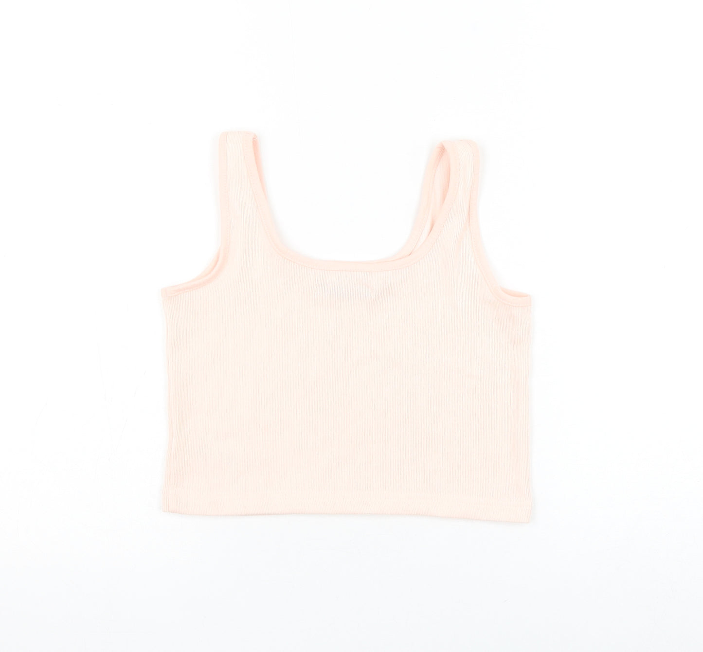 George Girls Pink Polyester Cropped Tank Size 12-13 Years Round Neck Pullover
