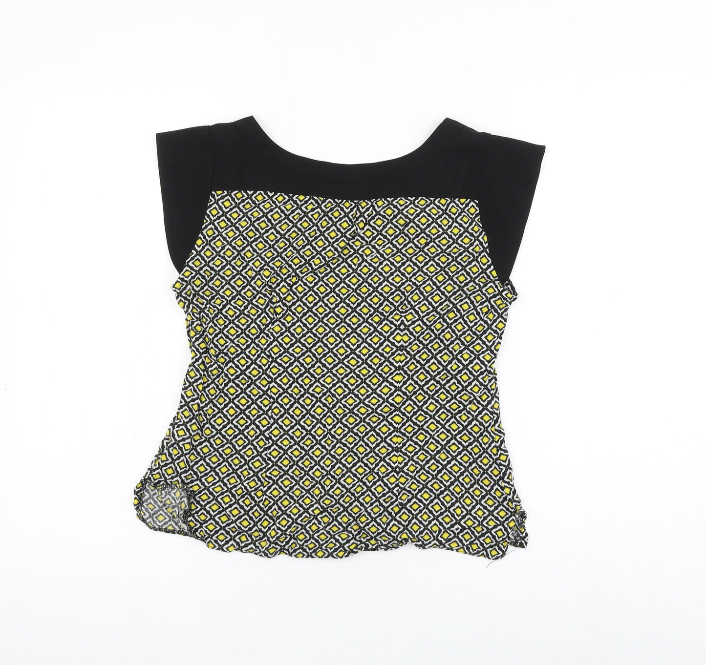 Dorothy Perkins Womens Multicoloured Geometric Viscose Basic Blouse Size 8 Round Neck