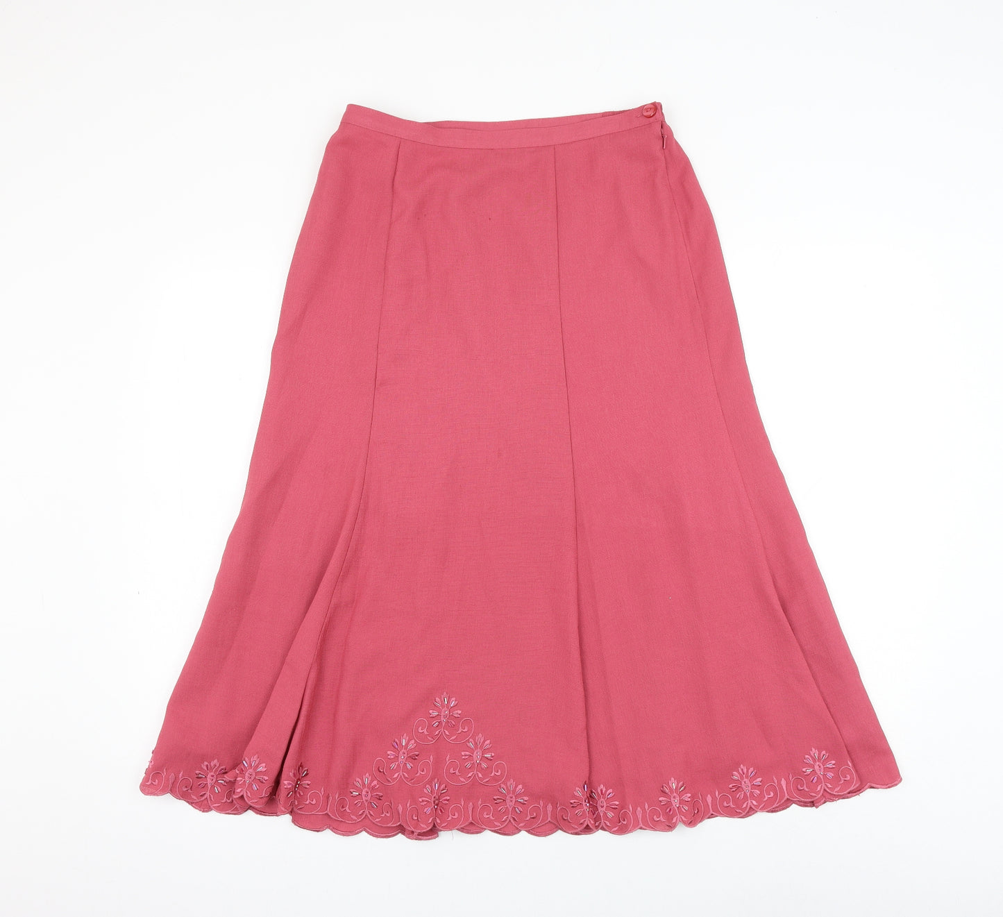 Eastex Womens Pink Polyester A-Line Skirt Size 10 Zip