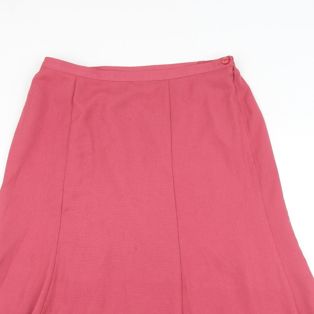 Eastex Womens Pink Polyester A-Line Skirt Size 10 Zip
