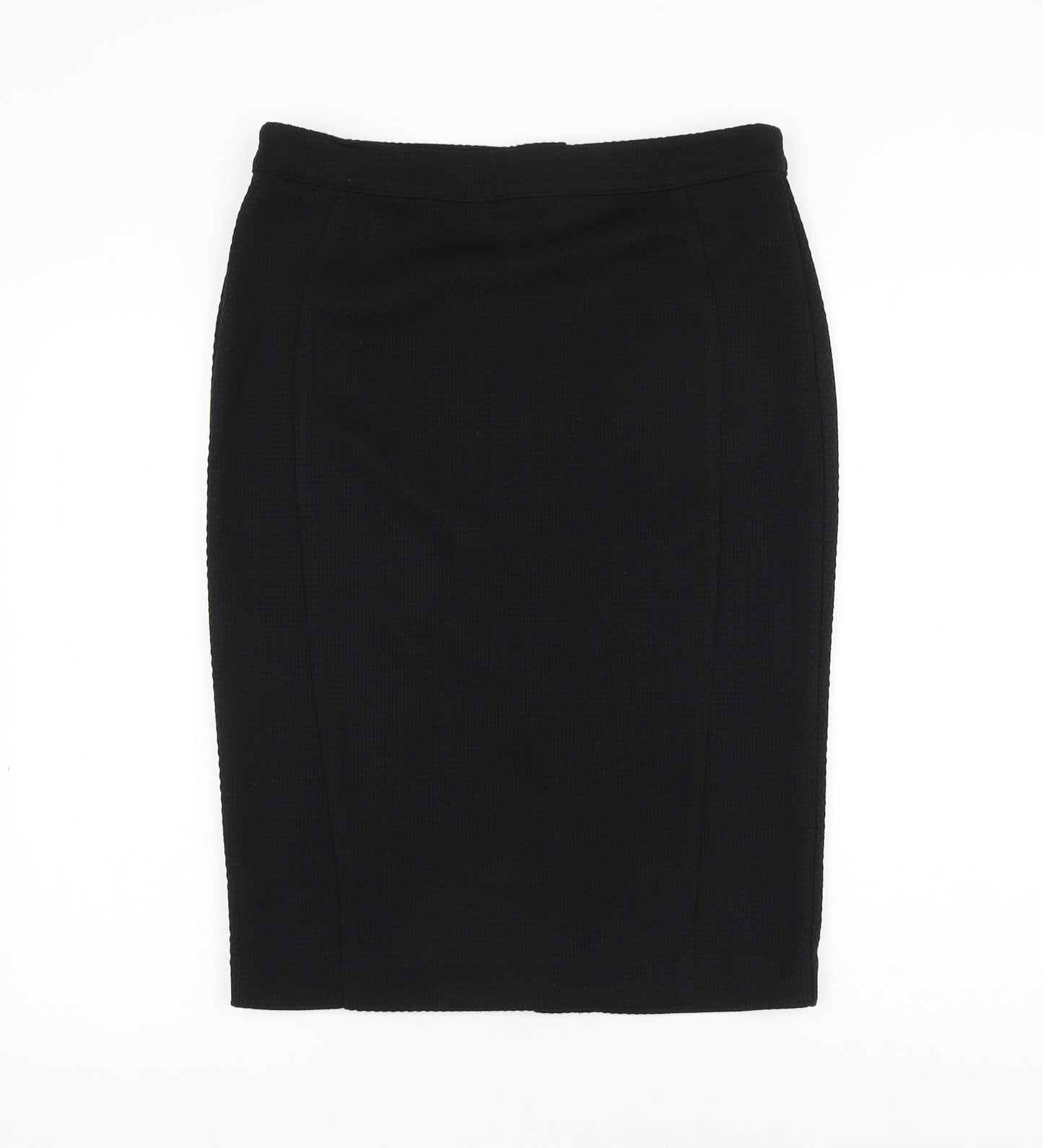 TU Womens Black Polyester Straight & Pencil Skirt Size 14 Zip