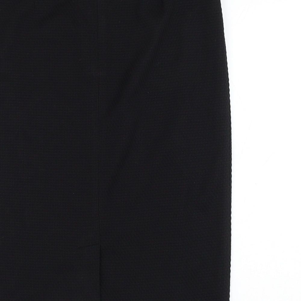 TU Womens Black Polyester Straight & Pencil Skirt Size 14 Zip