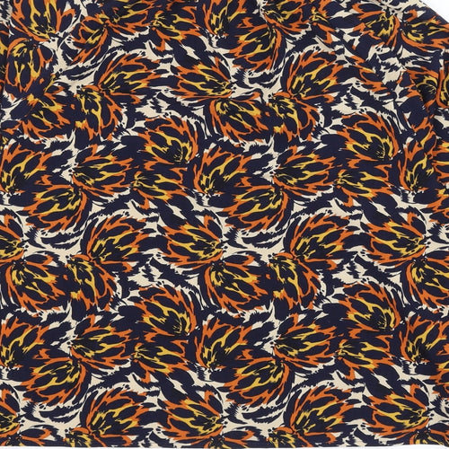 Object Womens Multicoloured Geometric Polyester Basic Blouse Size 12 V-Neck