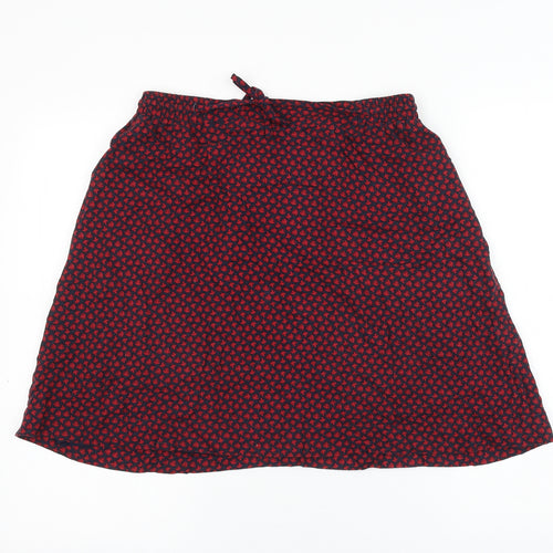 Somewhere Womens Blue Geometric Viscose A-Line Skirt Size 14 Drawstring
