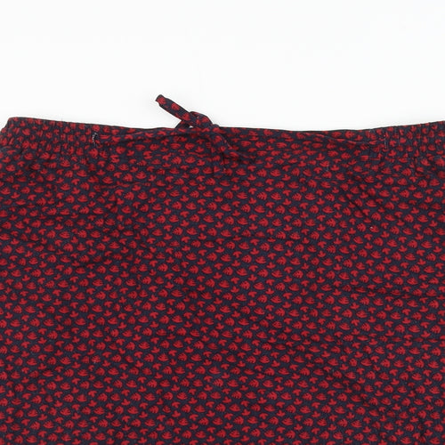 Somewhere Womens Blue Geometric Viscose A-Line Skirt Size 14 Drawstring
