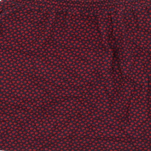 Somewhere Womens Blue Geometric Viscose A-Line Skirt Size 14 Drawstring