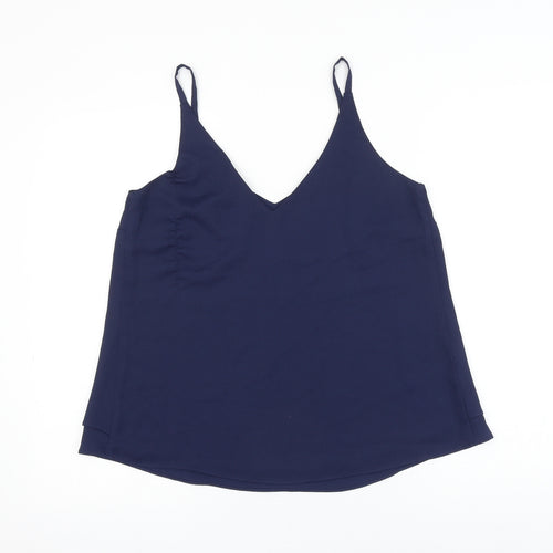 George Womens Blue Polyester Camisole Tank Size 10 V-Neck