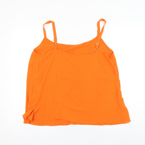 Wallis Womens Orange Polyester Camisole Tank Size 10 Round Neck