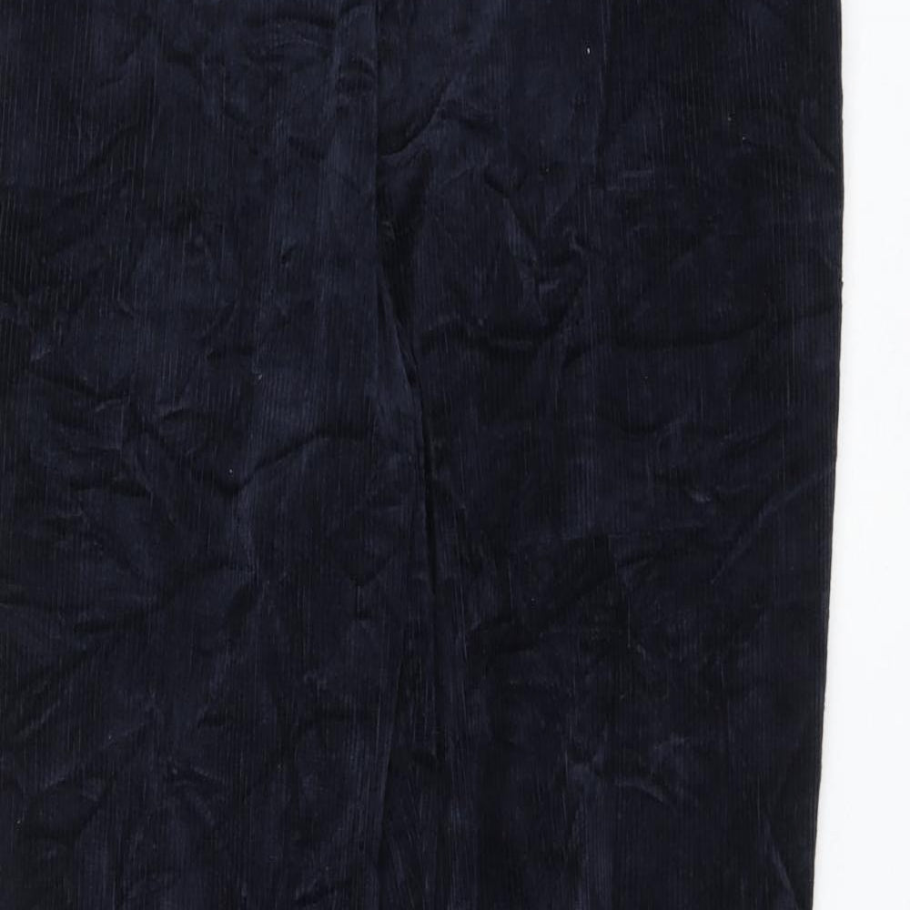 NEXT Womens Blue Cotton Trousers Size 36 in L30 in Regular Zip
