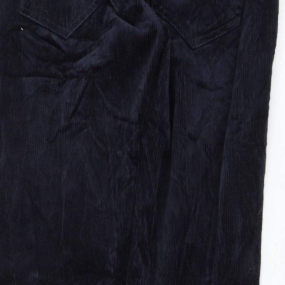 NEXT Womens Blue Cotton Trousers Size 36 in L30 in Regular Zip