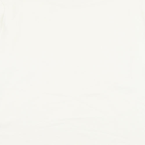 H&M Womens White Polyester Basic Blouse Size 16 Round Neck