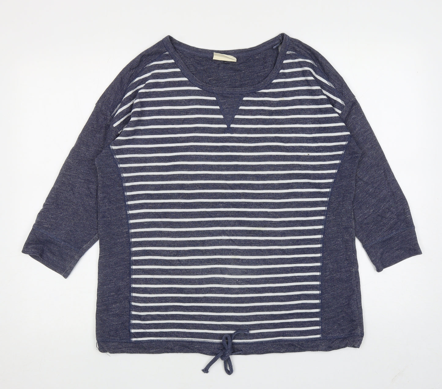 NEXT Womens Blue Striped Polyester Pullover Sweatshirt Size 12 Pullover