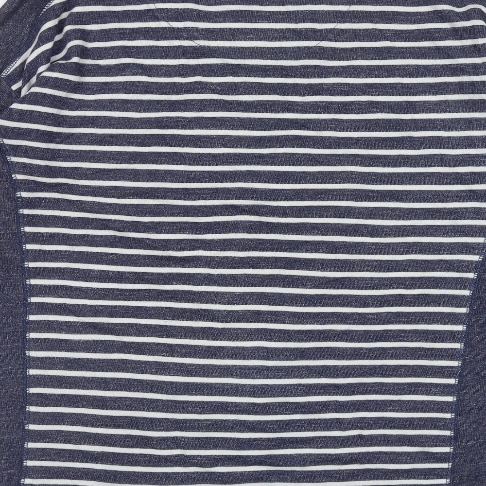 NEXT Womens Blue Striped Polyester Pullover Sweatshirt Size 12 Pullover