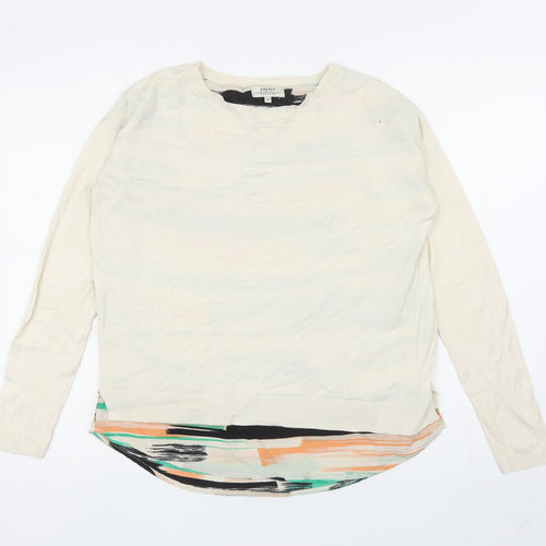 Papaya Womens Ivory Boat Neck Viscose Pullover Jumper Size 10