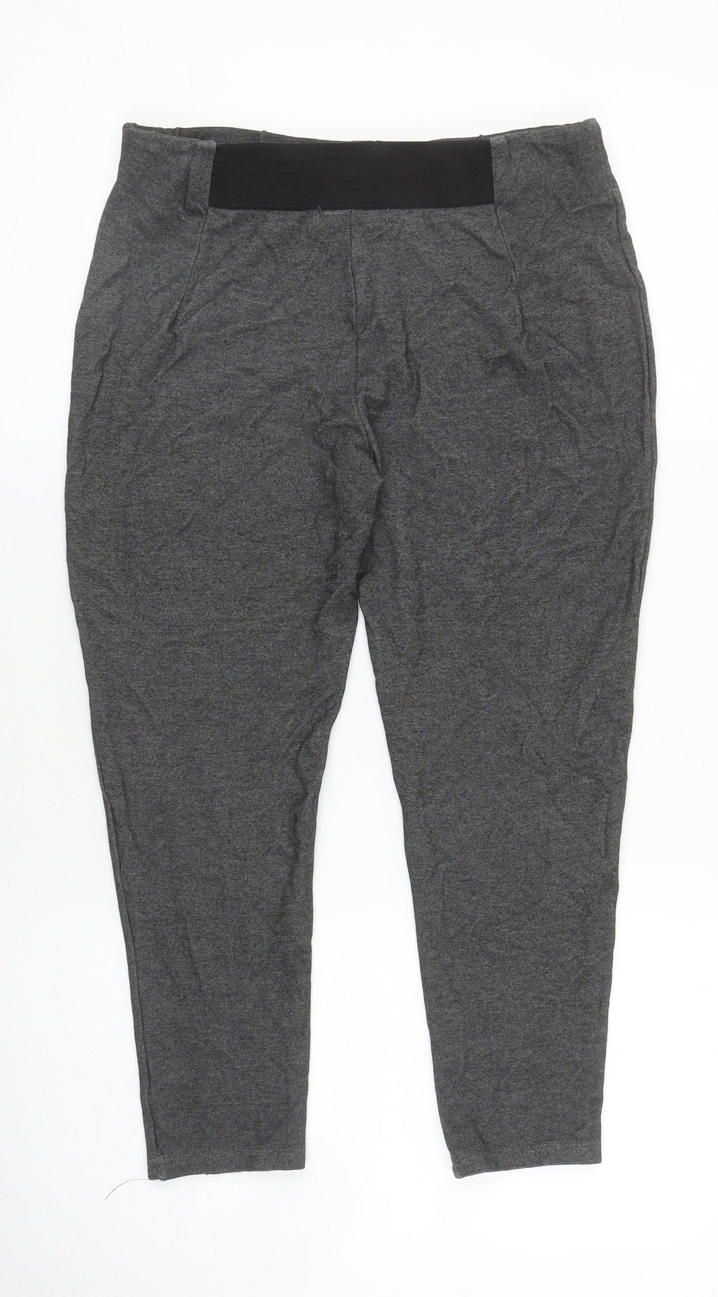Primark Womens Grey Viscose Cropped Leggings Size M L21 in