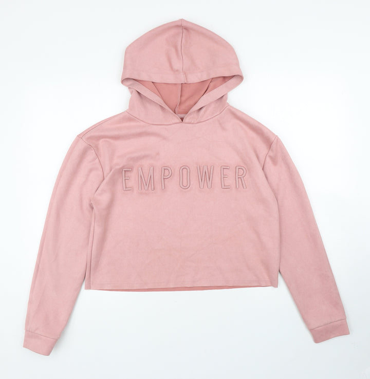 Primark Womens Pink Polyester Pullover Hoodie Size 10 Pullover - Empower