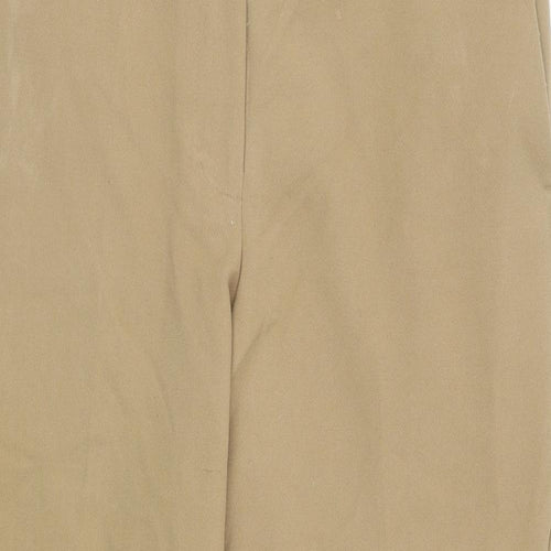 Marks and Spencer Womens Brown Polyester Carrot Trousers Size 12 L24.5 in Regular Zip