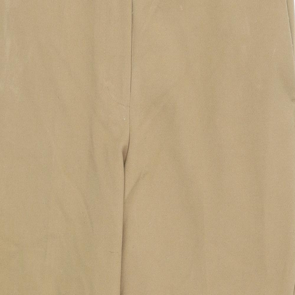 Marks and Spencer Womens Brown Polyester Carrot Trousers Size 12 L24.5 in Regular Zip