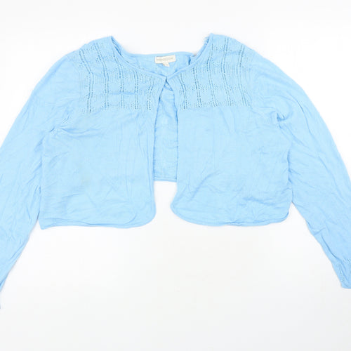 Monsoon Womens Blue Boat Neck Viscose Shrug Jumper Size XL - Hook and Eye