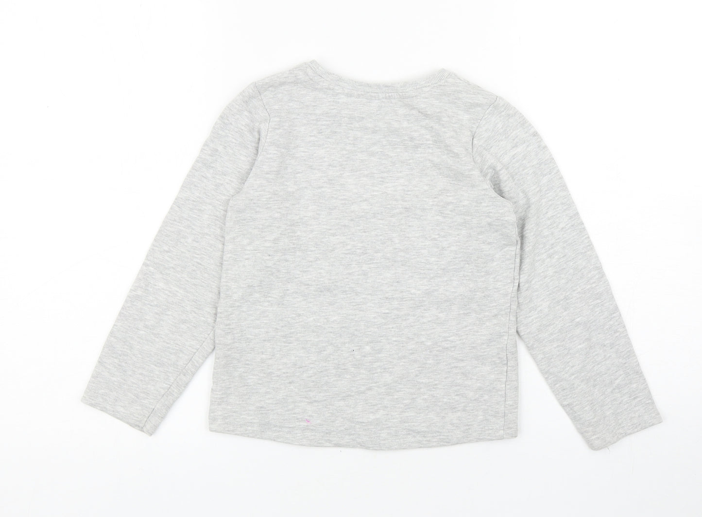 Nutmeg Girls Grey Cotton Pullover Sweatshirt Size 6-7 Years Pullover - Women