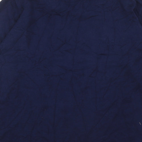 First Avenue Womens Blue Round Neck Viscose Pullover Jumper Size S