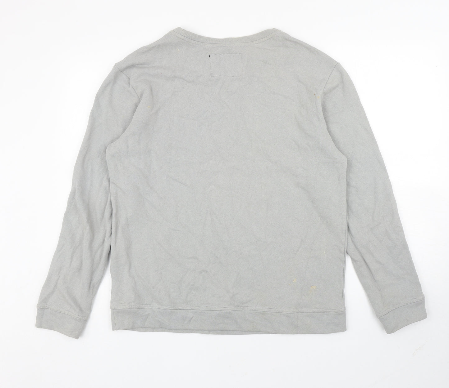 The Lux Line Mens Grey Cotton Pullover Sweatshirt Size L - The LuxLine