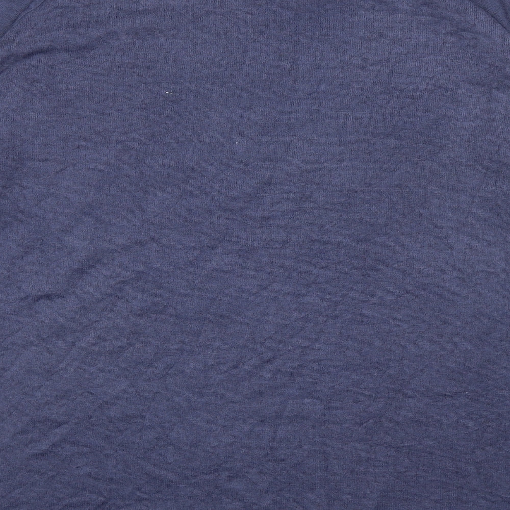 Marks and Spencer Womens Blue Boat Neck Polyester Tunic Jumper Size 18 - Glitter Spots