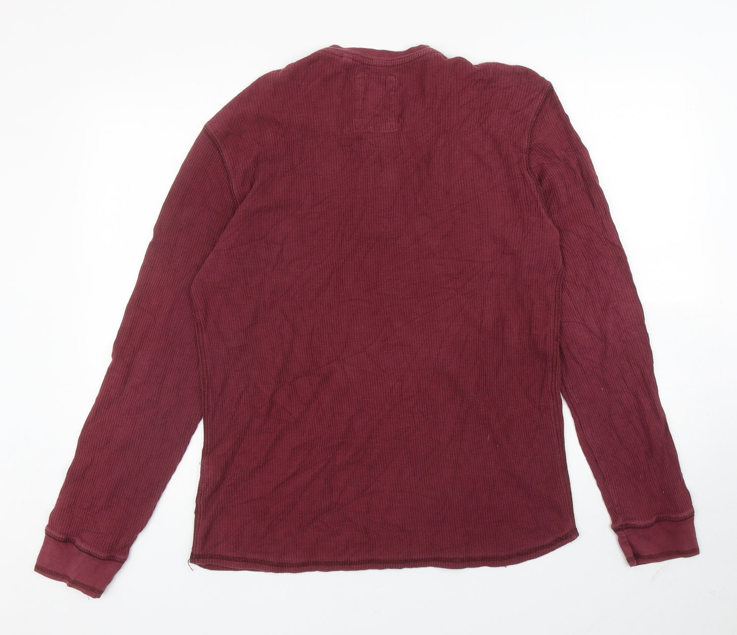 NEXT Mens Red Cotton T-Shirt Size L Henley