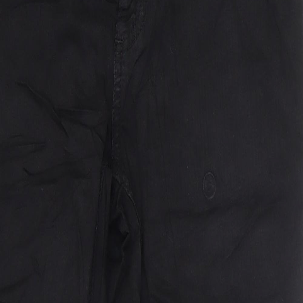Marks and Spencer Womens Black Cotton Skinny Jeans Size 12 L25 in Slim Zip
