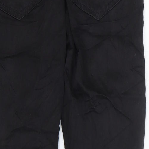 Marks and Spencer Womens Black Cotton Skinny Jeans Size 12 L25 in Slim Zip